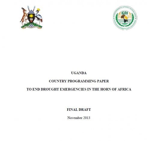 Uganda Country Programming Paper- To End Drought Emergencies In The Horn of Africa