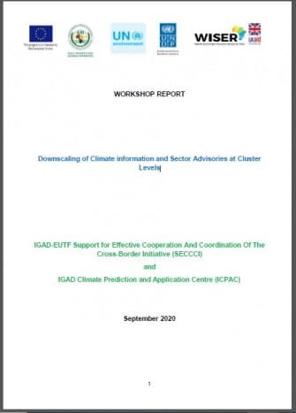 Downscaling of Climate information and Sector Advisories at Cluster Levels