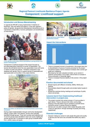 RPLRP Uganda Component : Livelihood Support